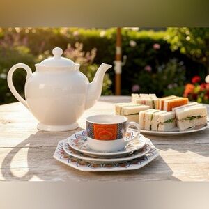 Spring Rain Collection/Imperial Treasure Co Plate Saucer & Cup Vintage China Set